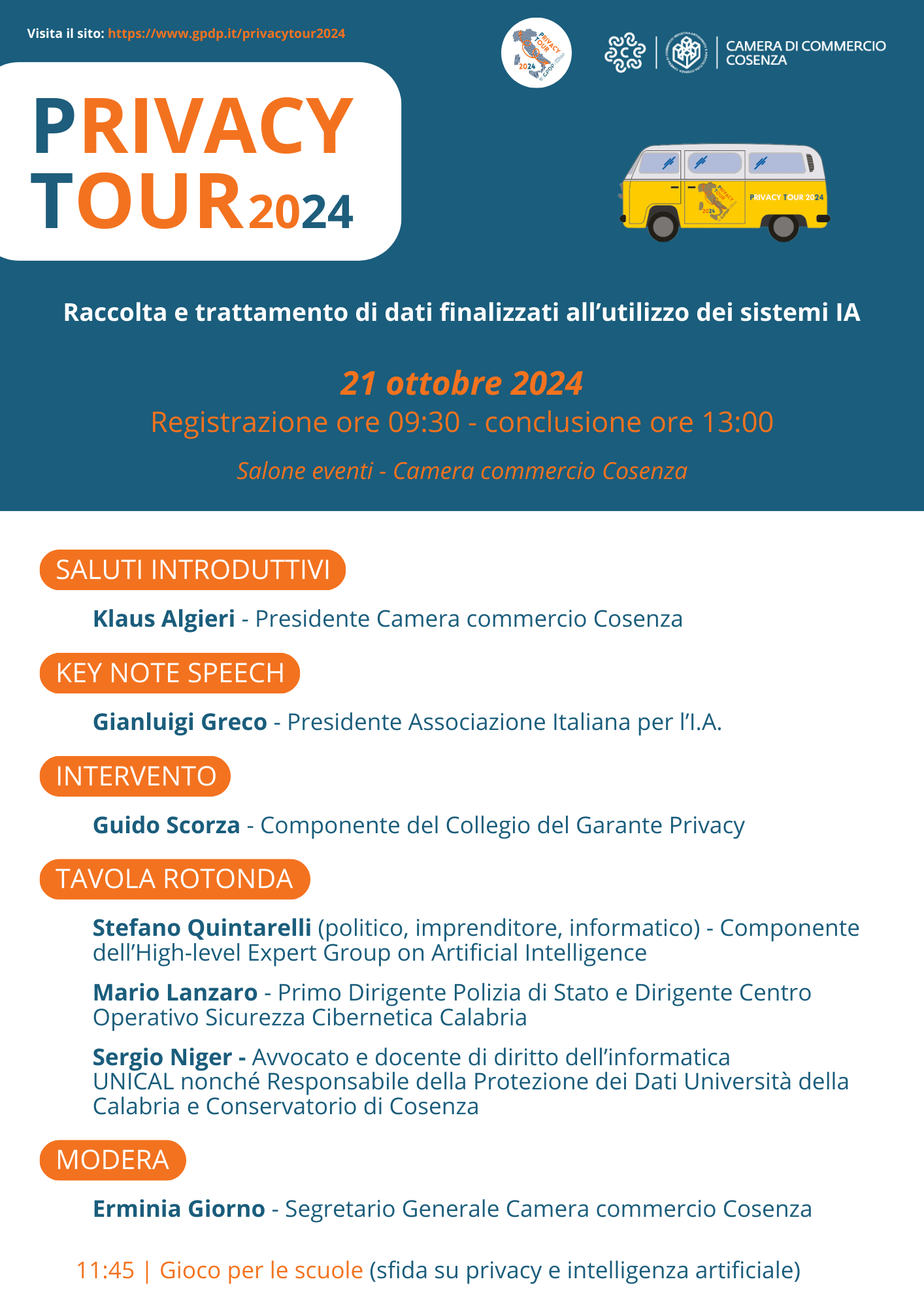 Privacy Tour 2024 - tappa di Cosenza